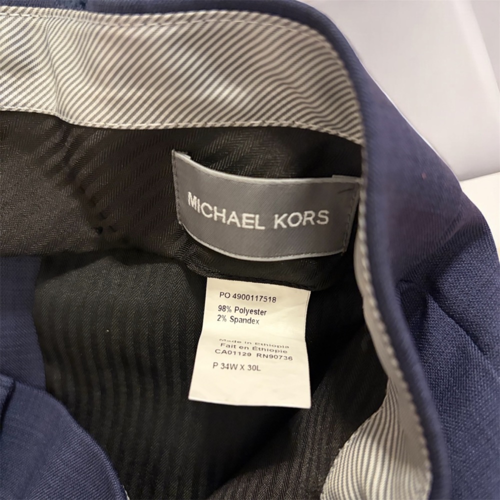 Michael Kors Men's Elegant Navy Dress Pants - Picture 11 of 16